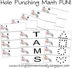 Free Hole Punching Counting Worksheets Math Activities Preschool Fun Math Preschool Math Games