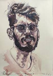 Koi. Mijello Mission gold watercolor