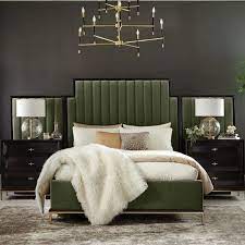 Simple and understated classic design; Formosa Upholstered Wall Bed Dark Moss Coaster Furniture Furniture Cart