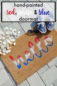 How To Make A Diy Doormat Hand Painted Tutorial Door Mat Diy Door Mat Diy Door