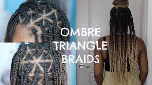 Whether it be dry hair triangle braids, long hair triangle braids and so on, this will be a simple yet gorgeous. Triangle Part Box Braids Ombre Braids Theadetomi Youtube