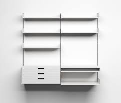 Our sheet metal production lines produce shelving systems. 606 Universal Shelving System Structure Architonic