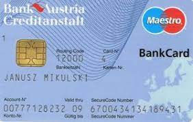 Cards are issued by first national bank of omaha pursuant to a license from visa u.s.a., inc. Bankkarte Bank Card Bank Austria Osterreich Col At Ms 0010 02