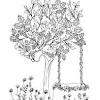 Tree coloring pages for adults. 1