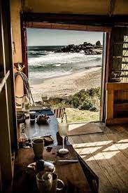 Brown Dress With White Dots Beach Cottages Beach Shack Beach Living