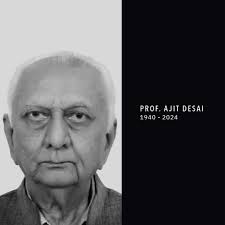 𝗣𝗿𝗼𝗳. 𝗔𝗷𝗶𝘁 𝗗𝗲𝘀𝗮𝗶: 𝗔 𝗟𝗼𝘀𝘀 𝘁𝗼 𝗚𝗲𝗻𝗲𝗿𝗮𝘁𝗶𝗼𝗻𝘀 𝗼𝗳  𝗖𝗘𝗣𝗧 𝗙𝗮𝗰𝘂𝗹𝘁𝘆, 𝗦𝘁𝘂𝗱𝗲𝗻𝘁𝘀, 𝗮𝗻𝗱 𝗔𝗹𝘂𝗺𝗻𝗶 We deeply  mourn the passing of Prof. Ajit Desai, a long-serving faculty member of  CEPT University, who passed away
