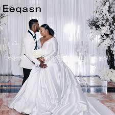 1,905 satin vintage wedding dresses products are offered for sale by suppliers on alibaba.com, of. Elegant Plus Size Wedding Dresses With Long Sleeves Ball Gown Court Train White Satin Vintage African Wedding Gowns Cheap Online Wedding Dresses Aliexpress