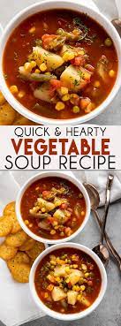 Easy Vegetable Soup The Salty Marshmallow Recipe Easy Vegetable Soup Vegetable Soup Recipes Easy Soup Recipes