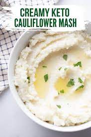 Creamy Keto Cauliflower Mash Recipe In 2021 Mashed Cauliflower Keto Cauliflower Keto Mashed Cauliflower