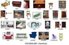 A room with a bed, for sleeping in. Furniture Vocabulary 250 Items Illustrated Eslbuzz Learning English