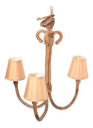 Adrien Audoux And Frida Minet Nautical French Three Light Rope Chandelier 1960 Chairish