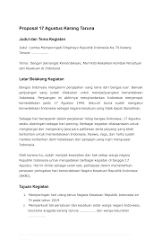 Segenap tim konten serbabisnis mengucapkan dirgahayu republik indonesia yang ke 74. Https Pdfcoffee Com Download 31 Proposal 17 Agustus Karang Taruna Pdf Free Html