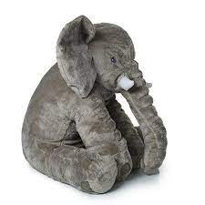 Large Stuffed Animal Soft Cushion Grey Elephant Plush Pillow Toy For Kids 20 Walmart Com Baby Stuffed Animals Large Stuffed Animals Elephant Plush
