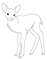 Baby dear coloring page for kids. Get This Deer Coloring Pages To Print Cute Baby Deer