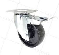 RUEDA GIRATORIA CON FRENO RESISTENTE AL CALOR DIAMETRO 150 MM CARGA 200 KG  - S2 270° 150AF