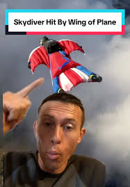 A wingsuit skydiver was hit by his own plane #skydive #wingsuit #plane...