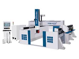5-axis CNC router machine in an industrial setting