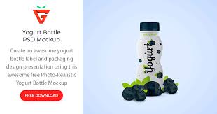Download Yogurt Bottle Psd Mockup Graphberry Com