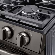 Take a closer look at this cooktop at abt.com. Lg 5 8 Cu Ft Smart Wi Fi Freestanding Gas Range In Black Stainless Steel Nebraska Furniture Mart