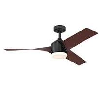 Evan 52-Inch Three-Blade Indoor Ceiling Fan, Matte Black ...