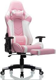 Cheap ikea chair might be better for you than $1.000 leather office chair. Amazon Com Ohaho Gaming Chair Racing Style Office Chair Adjustable Massage Lumbar Cushion Swivel Rocker Recliner Leather High Back Ergonomic Computer Desk Chair With Retractable Arms And Footrest Pink White Kitchen Dining