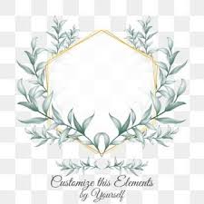Geometric Floral Golden Frame Save The Date Multipurpose Cards For Wedding Invitation Invite Illustration Watercolor Png And Vector With Transparent Backgrou Wedding Invitations Flower Frame Flower Backgrounds