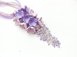 Flower Pendant Lilac Flower Necklace Floral Pendant Pink Lilac Etsy Pink Pendants Purple Pendant Necklace Floral Jewellery
