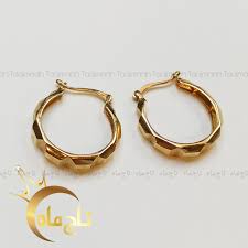 گوشواره طلا حلقه ای تراش تاج ماه – طلافروشی تاج ماه