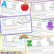 Games and crafts to make your make your own alphabet books, color the letters and practice writing abc with our tracing worksheets. Letter Writing Practice Free Printables