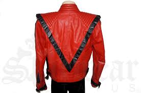 Front zipper for closing collar: Michael Jackson Thriller Red Leather Jacket By Metal M Original Vintage 80 S Mens Size 42 Starwear Status