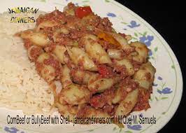 Cornbeef Or Bully Beef Shell Macaroni Recipe In 2021 Beef Recipes Canned Corned Beef Recipe Vegetarian Soup Recipes