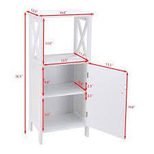 Costway Floor Cabinet Bathroom Organizer Floor Towels Storage Cabinet Single Door Walmart Com In 2021 Bathroom Floor Storage Bathroom Floor Storage Cabinet Storage Cabinet