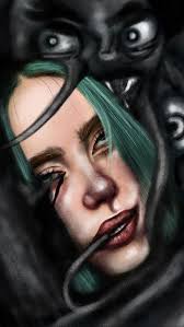 Billie Eilish Monsters Art Print Celebrity Drawings Billie Billie Eilish