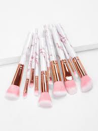 Marble Handle Makeup Brush 10pcs In 2020 Makeup Brush Set Makeup Brush Storage Makeup Brushes