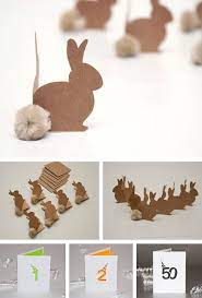 A big list of ideas for easter crafts for children. Brown Bunny Tags Placecards So Cute And Easy With Kraft Paperstock Easter Printables Easter Crafts Easter Bunny Cupcakes