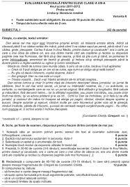 Evaluarea NaÅ£ionalÄƒ 2012 Vezi Subiectele La Limba Si Literatura RomanÄƒ Libertatea