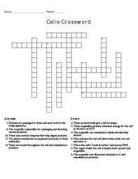 Cells And Organelles Crossword Organelles Biology Resources Crossword