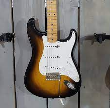 Who was the first artist to play a fender stratocaster? Fender Custom Shop Buddy Holly 1954 Stratocaster Tribute Reverb