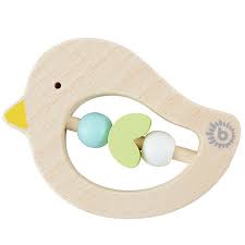 Wenn das baby sitzen oder krabbeln kann, wird es spaß. Greifling Baby Beissring Vogel Aus Holz Spielzeug Mit Holzperlen Zahnungshilfe Beissringe Bieco Mytoys