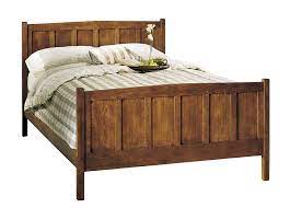 The solid wood furniture stickley built was most often made from oak and featured a plain and rectilinear form that was enriched by structural features. Panel Bed Mission Collection Stickley Furniture