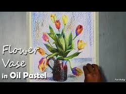 How To Paint A Beautiful Flower Vase In Oil Pastel Step By Step Watch Step By Step Drawing Painting How To In 2020 Oil Pastel Flower Drawing Oil Pastel Paintings