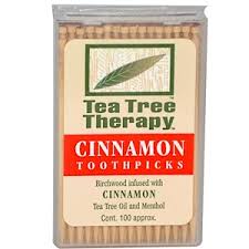 tea tree therapy 시나몬 투스픽 약 100개 cinnamon toothpicks tea tree therapy cinnamon tea