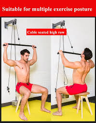 This wooden diy rowing machine instruction looks pretty sweet. Diy Wall Mounted Pulley Cable System Forearm Wrist Trainer Tricep Workout Machine Pull Downs Home Gym Accessories Accessories Aliexpress Cable Workout Diy Workout Diy Gym