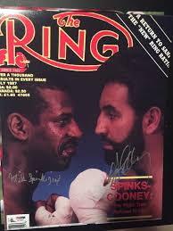 GERRY COONEY MIKE SPINKS Ring Cover Signed Autograph 11x14 Photo Boxing PSA 