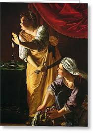 Salome With The Head Of Saint John The Baptist Artemisia Judith And Maidservant With The Head Of Holofernes Greeting Card For Sale By Artemisia Gentileschi Famous Art Artemisia Gentileschi Baroque Art