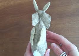 Wolpertinger   Jackalope   Hare   Rabbit. DIY Stuffed Felt Animal. Sewing  Pattern and Guide. 