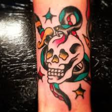 Snake Skull And Dagger Done By Frank William At Chicago Tattoo Co Trendy Tattoos New Tattoos Simple Tattoos For Guys