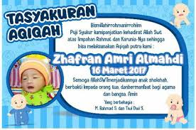 Contoh kartu ucapan syukur atas kelahiran anak. Download Kartu Ucapan Aqiqah Dalam