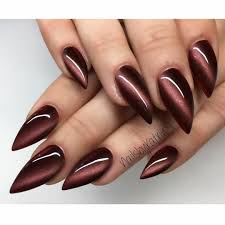 Black And Red Cat Eye Nails Cat Eye Nails Fall Nails Acrylic Nails Stiletto Nails Cat Eye Nails Acrylic Nails Stiletto Autumn Nails
