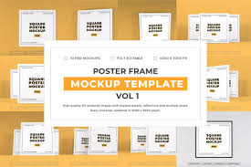 February 28, 2020 report free mockups (all) signs & billboards free mockups. Poster Frame Mockup Bundle Vol 1 Graphic By Dendysign Creative Fabrica